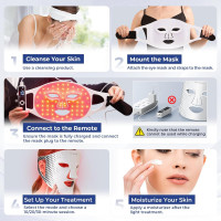 Lovsheme LED Face Mask: Red, Blue & Infrared Light Therapy - Acne & Wrinkle Reduction
