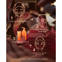 NEWKEY Ultra-Lightweight Cordless Red Light Therapy Mask for Skin