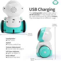 GILOBABY Smart Talking Robot Toy — Rechargeable, voice-controlled, singing & dancing gift for kids 6+!