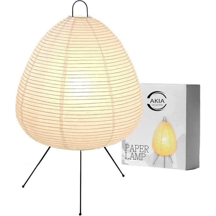 Akari Style Rice Paper Lamp: Dimmable Japanese Lantern for Cozy Japandi Home Decor Akari Style Rice Paper Lamp: Dimmable Japanese Lantern for Cozy Japandi Home Decor