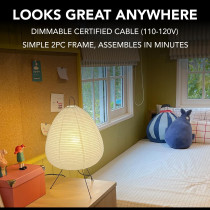 Lampe Japonaise en Papier de Riz Dimmable – Style Noguchi Akari