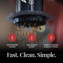 AeroPress Original Coffee Maker — 3-in-1 brew: French press, espresso & full-bodied coffee, portable & grit-free!