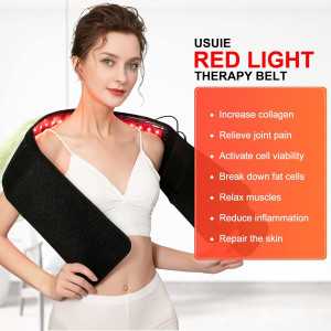 Red Light Therapy Belt Wrap — Infrared light with timer for back, shoulder & waist pain relief for all!