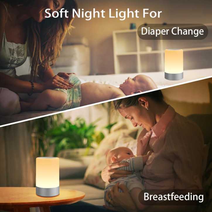 Veilleuse Bébé LED G Keni : Douce, Rechargeable & Tactile - Lumière Apaisante pour Nuits Paisibles