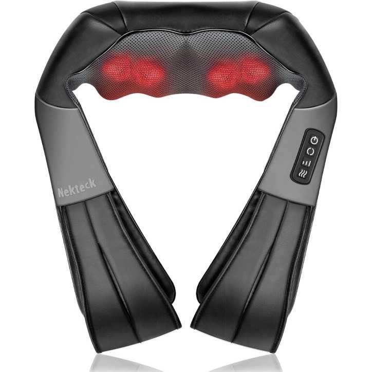Nekteck Shiatsu Massager: Deep Tissue Relief for Neck & Back Pain with Heat - Perfect for Home, Office & Car! Nekteck Shiatsu Massager: Deep Tissue Relief for Neck & Back Pain with Heat - Perfect for Home, Office & Car!