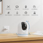 Caméra Intérieure 2K 360° Cinnado : Surveillance WiFi, Audio Bidirectionnel, Vision Nocturne, Compatible Alexa & Google