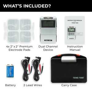 TENS 7000 Digital Muscle Stimulator for Pain Relief - Back, Neck & More