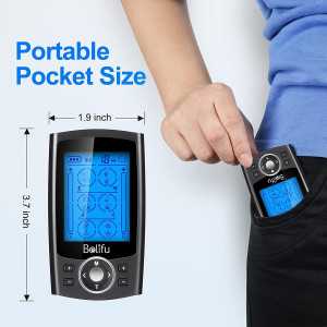 Belifu Dual Channel TENS EMS Muscle Stimulator - 24 Modes Pain Relief