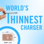 AquaVault ChargeCard: Slim Wallet Powerbank - Rose Gold, Fast Charge, Universal USB-C/Micro-USB