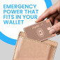 AquaVault ChargeCard: Slim Wallet Powerbank - Rose Gold, Fast Charge, Universal USB-C/Micro-USB