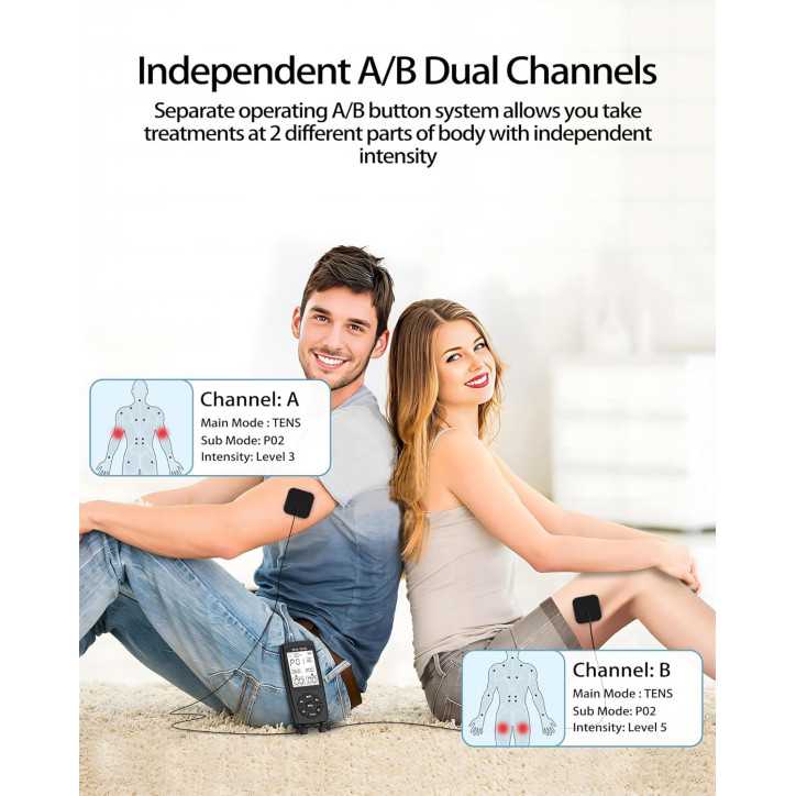 TENS Unit Muscle Stimulator: 22 Modes for Back, Neck & Shoulder Pain Relief - Portable EMS Therapy TENS Unit Muscle Stimulator: 22 Modes for Back, Neck & Shoulder Pain Relief - Portable EMS Therapy