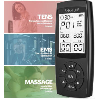 TENS Unit Muscle Stimulator: 22 Modes for Back, Neck & Shoulder Pain Relief - Portable EMS Therapy