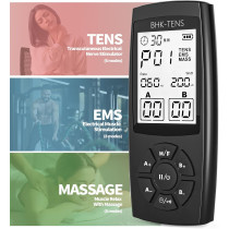 TENS Unit Muscle Stimulator: 22 Modes for Back, Neck & Shoulder Pain Relief - Portable EMS Therapy