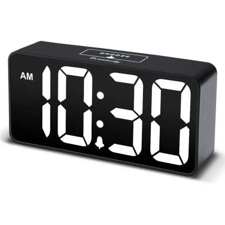 Réveil Digital DreamSky Chambre, Grand Écran, USB, Réglable