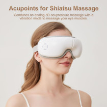 Heated Eye Massager with Bluetooth Music, 5 Modes & 180° Foldable Design