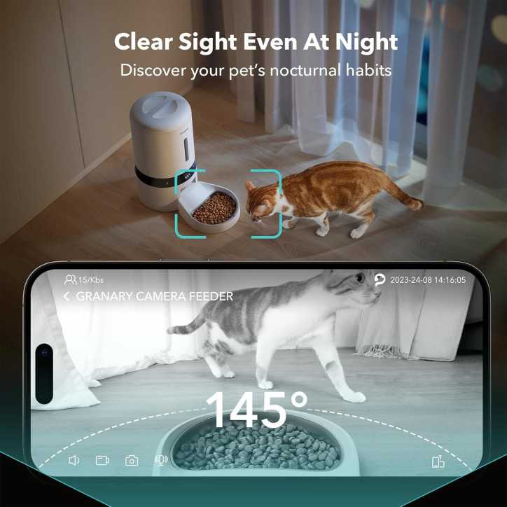 PETLIBRO SmartCat Feeder: HD Camera, 2-Way Audio, & App Control - Never Miss a Meal!