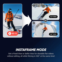 Insta360 X5 : Caméra 8K 360° Étanche, Stabilisation AI