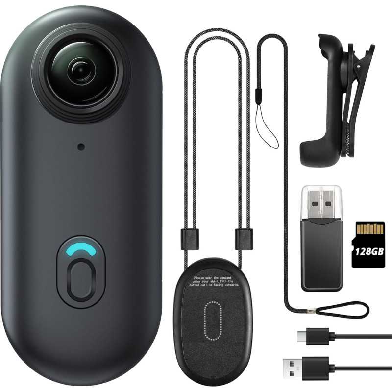 Caméra Corps Mini 128GB FHD 1080P - Enregistrement Main Libre