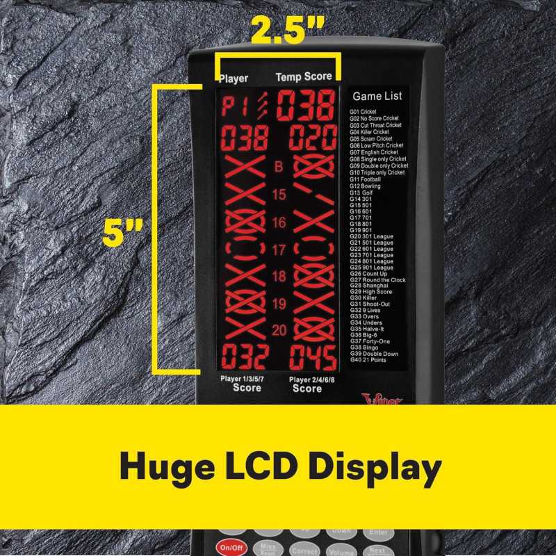 Viper ProScore Digital Dartboard Scoreboard for 8 Players, 40 Games