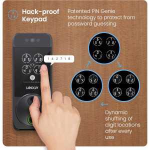 Lockly Visage Zeno: Facial Recognition Smart Lock - Unlock with Face, Fingerprint, or App!