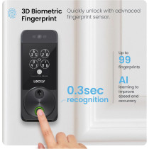 Lockly Visage Zeno Smart Lock: Facial Recognition & Wi-Fi Deadbolt