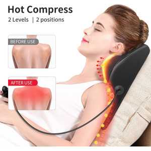 Boriwat 3D Back Massager with Heat – Deep Tissue Pain Relief Pillow