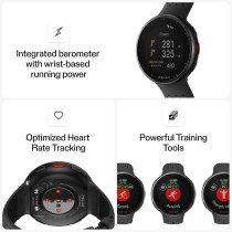 POLAR Pacer Pro GPS Fitness Tracker Smartwatch for Runners - Grey-Black
