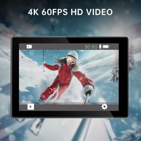 ODDV 4K Action Camera: Dual Screen, Waterproof, 64GB & Remote - Capture Your Adventures!
