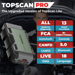 TOPDON TopScan Pro : Scanner OBD2 Bluetooth iOS & Android