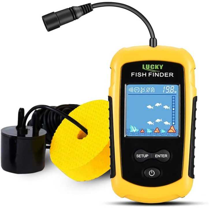LUCKY Portable Fish Finder: Handheld Sonar for Kayak & Boat Fishing - Find Fish & Depth Easily! LUCKY Portable Fish Finder: Handheld Sonar for Kayak & Boat Fishing - Find Fish & Depth Easily!
