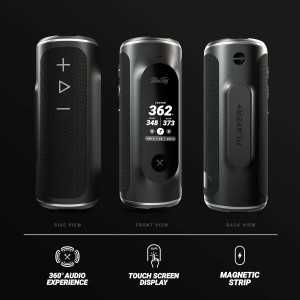 Blue Tees Golf GPS Speaker Écran Tactile 10h Batterie Noir