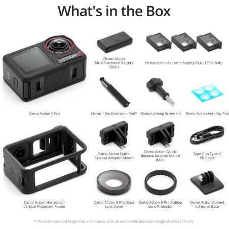 DJI Osmo Action 5 Pro Combo: 4K Camera, 12h Battery, Dual OLED Screens