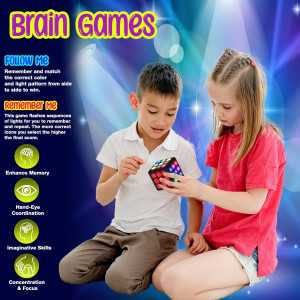 Cube Électronique Mémoire et Réflexes PlayRoute - Jeu Éducatif et Amusant 6-12 Ans