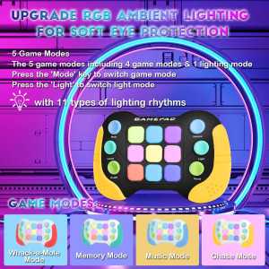Fast Push Game Console: Light-Up Fidget Toy for Brain Training & Stress Relief - Perfect Gift!