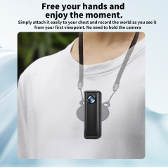 128GB 4K Body Camera 30FPS - Hands-Free Sports Cam with Magnetic Clip