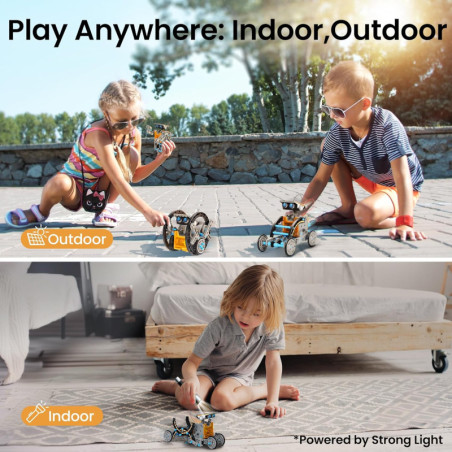 Sillbird Solar Robot Kit: 12-in-1 STEM Building Toy for Boys & Girls 8-13 - Science Fun!