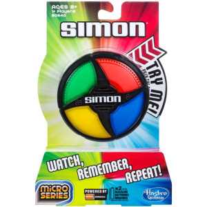 Simon Micro de Hasbro : Le Jeu Électronique Classique, Format de Poche ! Idéal pour les Fêtes et les Voyages