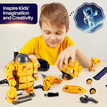 Coffret STEM COBFDHA 120 pièces pour enfants 8-14 ans, robot solaire