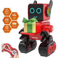 Interactive Robot Toy for Kids: Programmable, Dancing, Singing RC Robot - Red