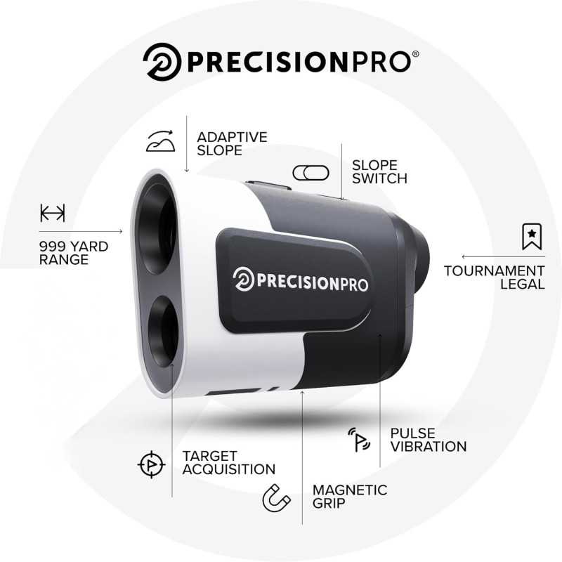 Precision Pro NX9 Golf Rangefinder – 900 Yards, Slope Switch & Flag Lock