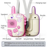 Unicorn Walkie Talkies for Girls - 2 Pack Kids Toys, Birthday & Christmas Gifts Ages 3-10, Great for Camping & Outdoor Fun!