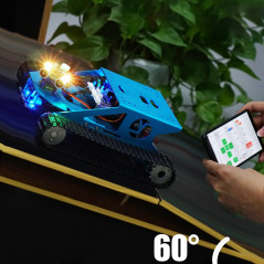 Yahboom Raspberry Pi Robot Tank Chassis Kit: Programmable AI Smart Car - No Pi Included