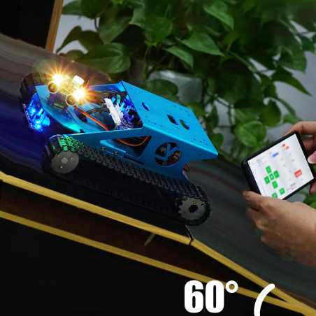 Yahboom Raspberry Pi Robot Tank Chassis Kit: Programmable AI Smart Car - No Pi Included