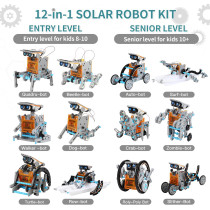 Lucky Doug 12-in-1 STEM Solar Robot Kit Toys for Kids Ages 8-13 Gifts