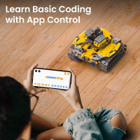 Sillbird STEM Robot Building Kit: 5-in-1 Remote Control Toy for Boys 8-13 - Coding Fun!