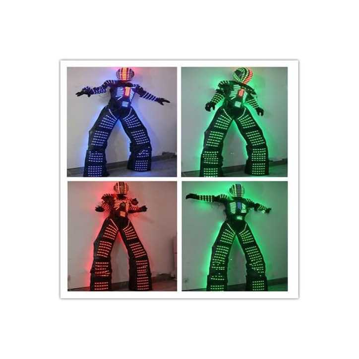 Costume Robot LED RGB Lumineux: Illuminez vos Soirées et Spectacles!