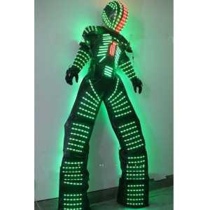 RGB LED Robot Costume: Light Up the Party! Illuminated Armor for Dance & Stage