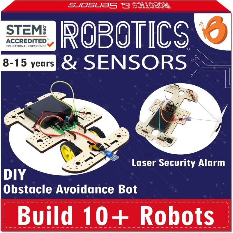Kit Robotique STEM 10-en-1 Butterfly Edufields pour Enfants 8-14 ans