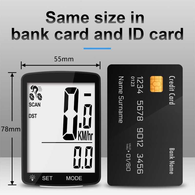 Compteur Vélo Sans Fil 20 Fonctions Étanche Grand Écran LCD