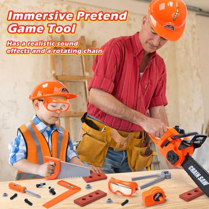 Tronçonneuse Jouet Électronique STEM pour Enfants - Jeu de Rôle Familial, Cadeau Parfait! Tronçonneuse Jouet Électronique STEM pour Enfants - Jeu de Rôle Familial, Cadeau Parfait!